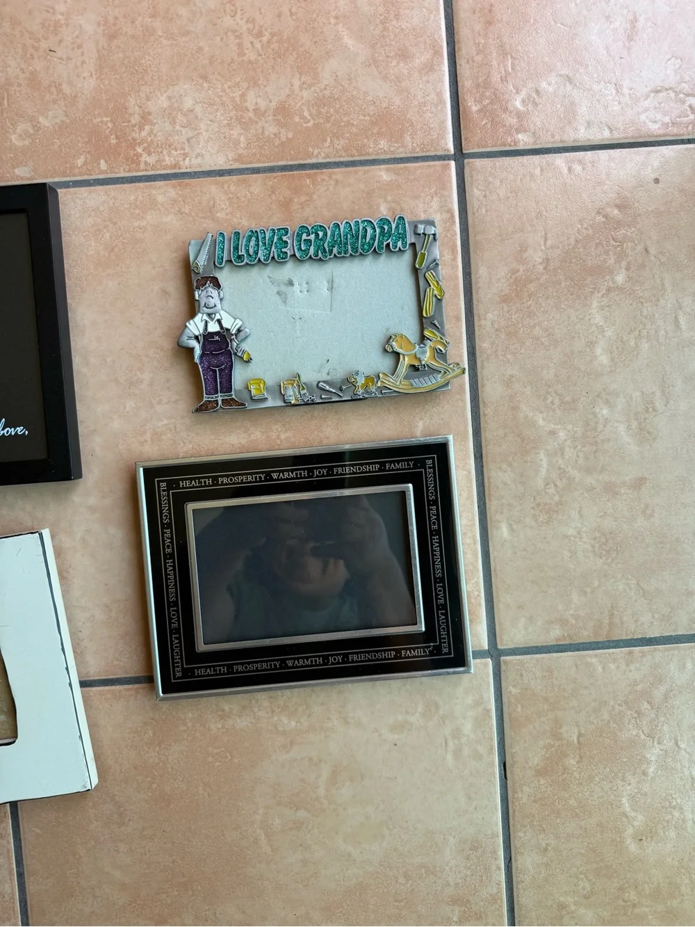 Assorted Decorative Photo Frames - White, Black, Cream & Silver Accents